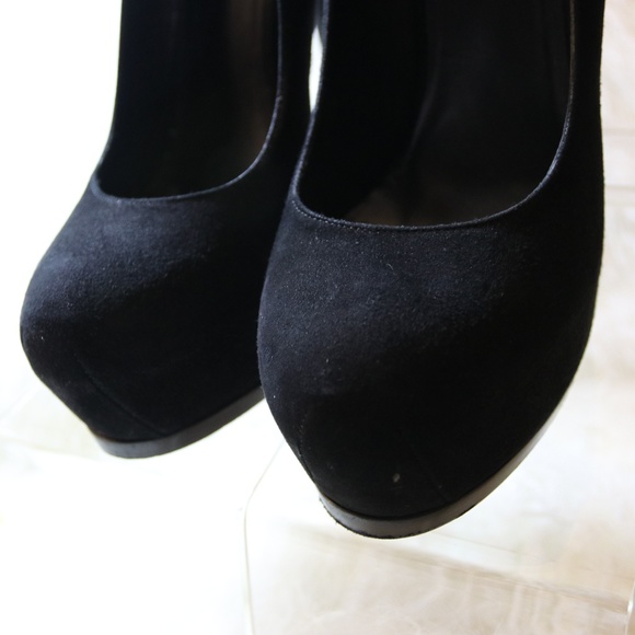 YSL Tribtoo 105 Black Suede Platform Pumps (9.5B) - Picture 5 of 8